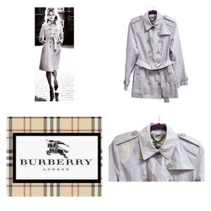 Burberry Coat - Sandringham Short Trench color light lavender Size 8